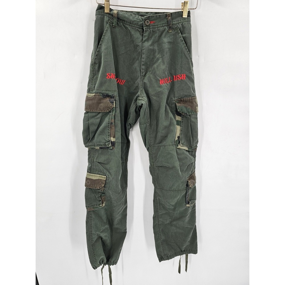 SHADOW HILL USA WOMEN'S CARGO PANTS SIZE XS CAMO POCKET GREEN